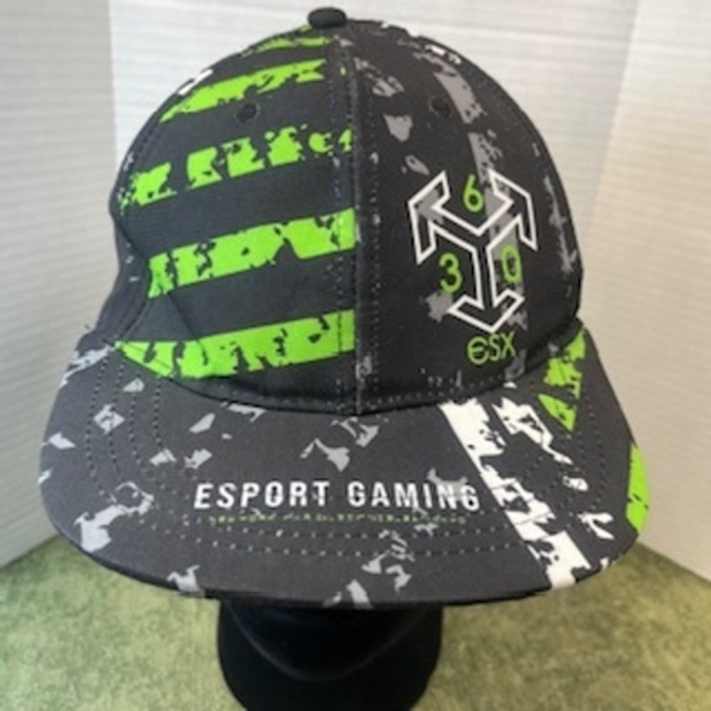 ESX‎ 360 Esports Pro-Wear Gaming Hat Youth Snapback Black Neon Green 46ESA0002